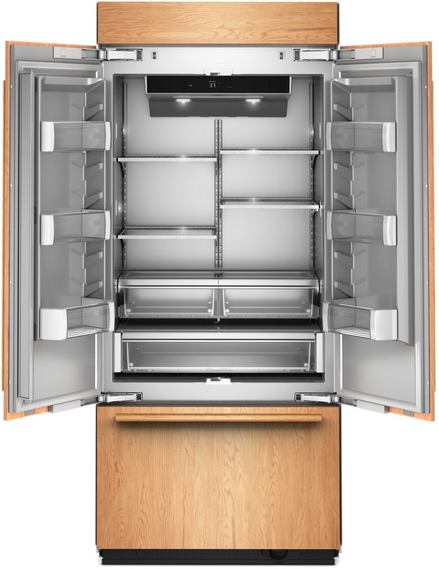 KitchenAid® 36" 20.8 Cu. Ft. Panel Ready Built-In French Door Refrigerator with Platinum Interior