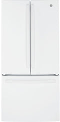 GE® 33" 18.6 Cu. Ft. White Counter Depth French Door Refrigerator with Internal Water Dispenser