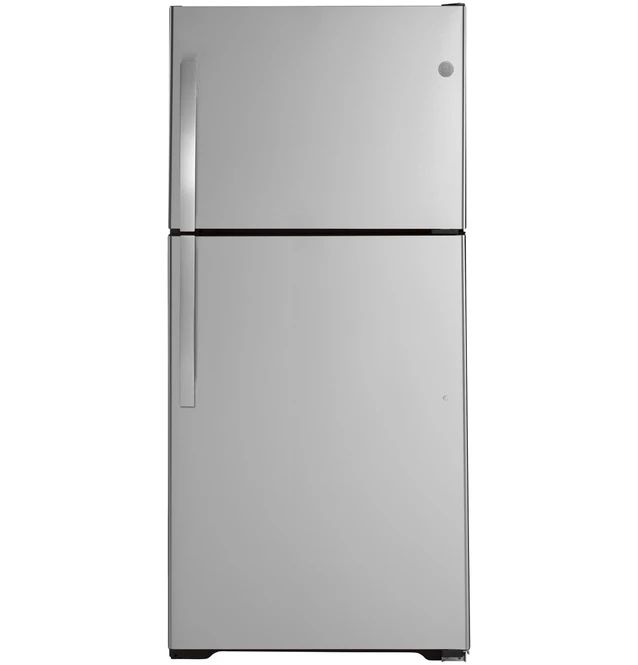 GE® 33" 21.9 Cu. Ft. Fingerprint Resistant Stainless Steel Top Freezer Refrigerator