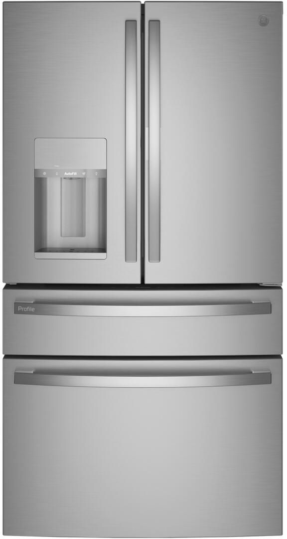 GE Profile™ 36'' 22.3 Cu. Ft. Fingerprint Resistant Stainless Smart Counter Depth French Door Refrigerator with Door In Door