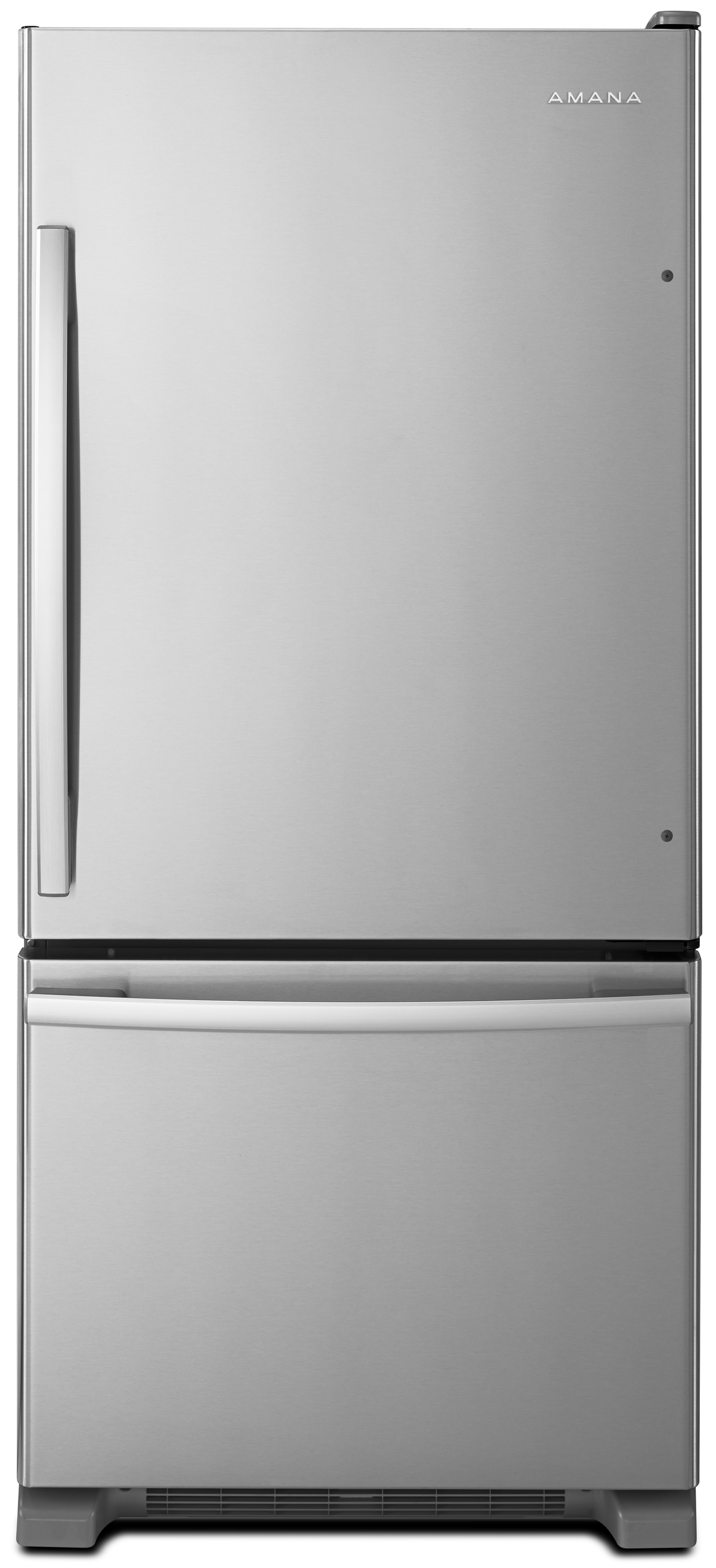 Amana® 29" 18.7 Cu. Ft. Stainless Steel Bottom Freezer Refrigerator with EasyFreezer™ Pull-Out Drawer