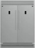 FORNO® Fortezza 60" 28 Cu. Ft. White Convertible Built-In Side-by-Side Refrigerator/Freezer
