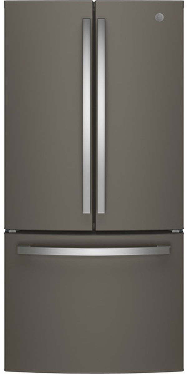 GE® 33" 18.6 Cu. Ft. Slate Counter Depth French Door Refrigerator with Internal Dispenser